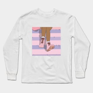 Aesthetic Anime Steps Long Sleeve T-Shirt